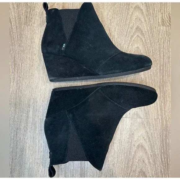 Toms - Black Kelsey Wedge Boot - Picture 3 of 8